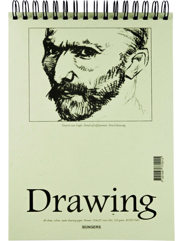 Büngers Tegneblok A4, 135g, 40 ark