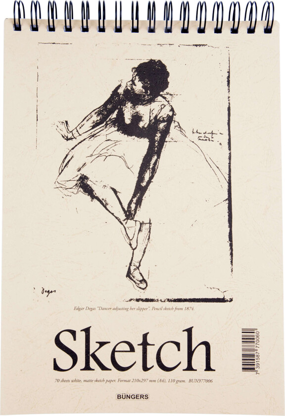 Büngers skisseblokk A4, 110g. 10 stk