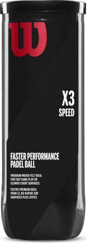Padel X3 Speed Ball, No Color, No Size,  Racketen Og Baller
