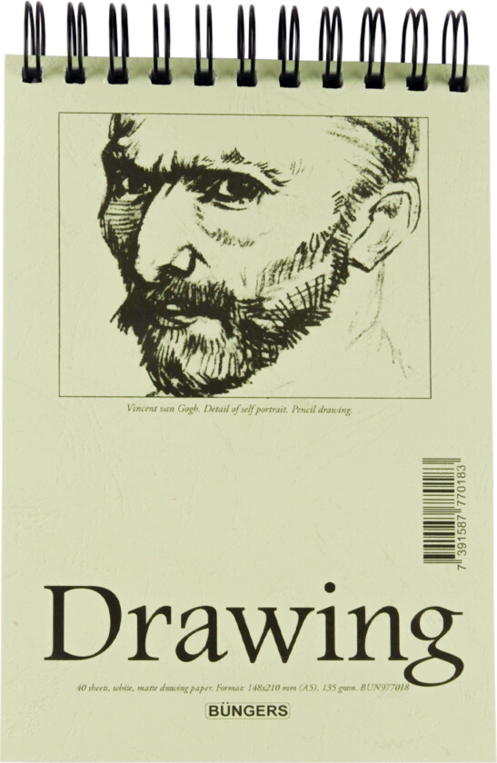 Büngers Tegneblok A5, 135g, 40 ark