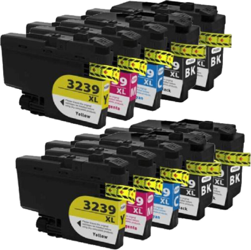 Brother LC 3239 XL combo pack 10 stk blekkpatron - Kompatibel - BK/C/M/Y 820 ml