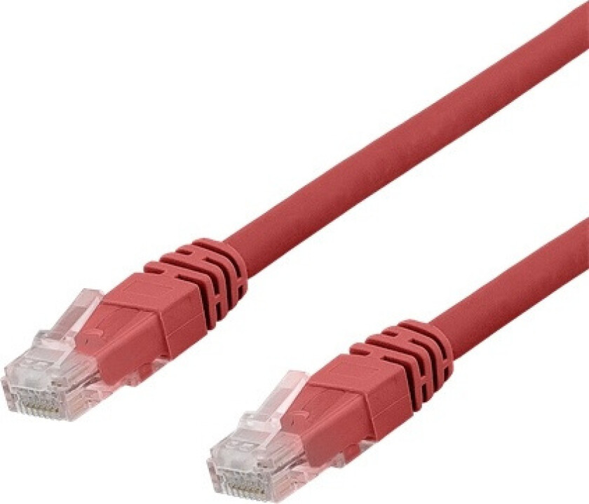 UTP Cat6 patchkabel 0,3m, röd