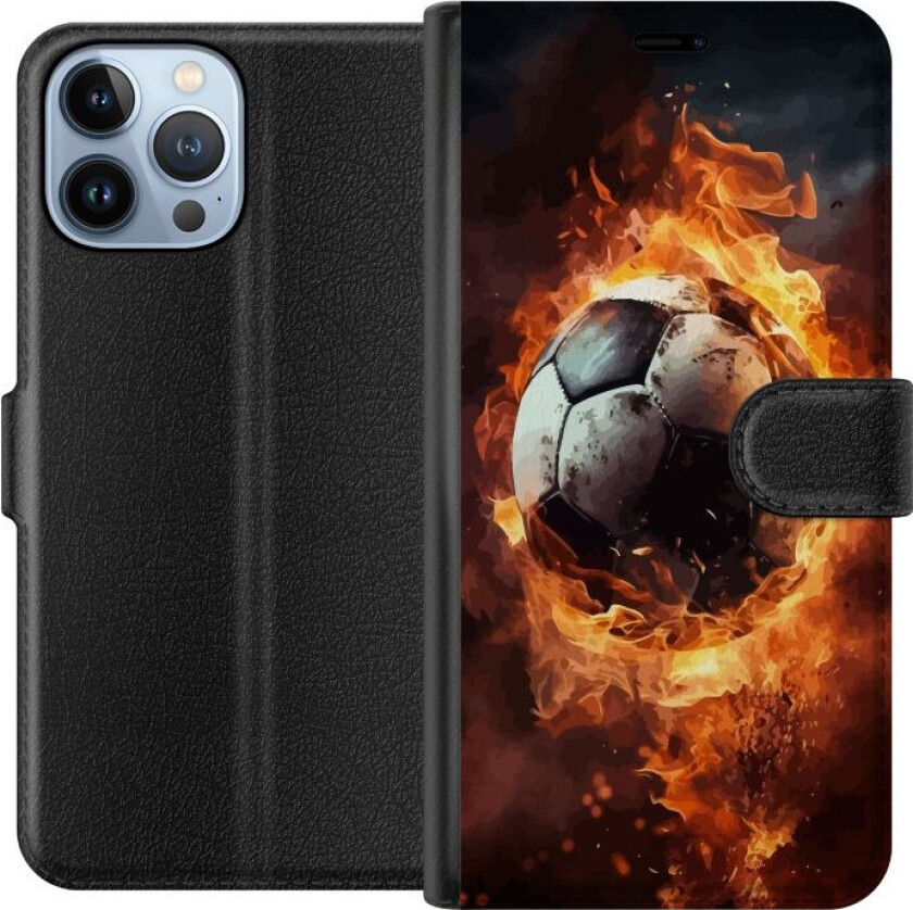 Lommeboketui til Apple iPhone 13 Pro Max med Fotball motiv