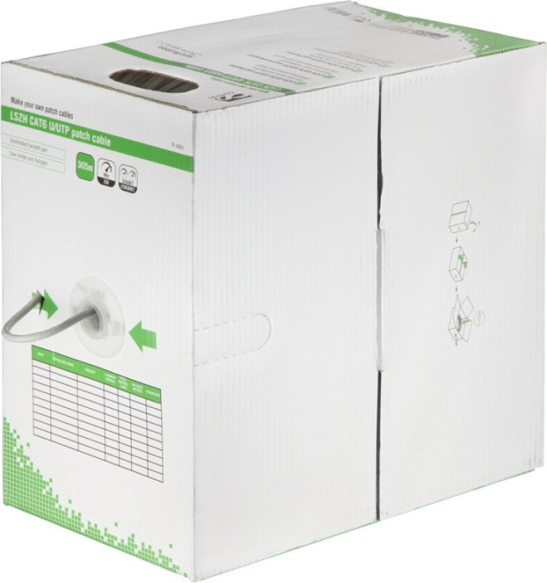 Bilde av UTP patchkabel, LSZH, Cat6, 305m, box