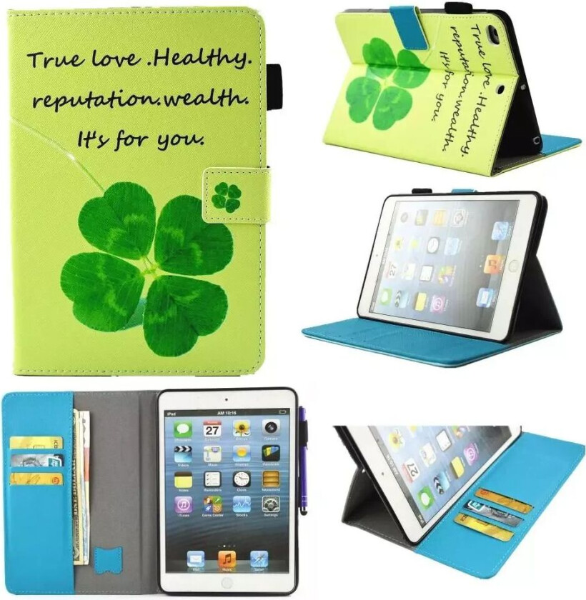 iPad Mini (2019) Deksel m. Kortholder og Stativfunksjon - True Love