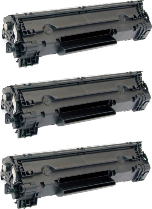 CE278/C128/328/728 BK combo pack 3 stk Toner - Kompatibel - Svart 6300 sider