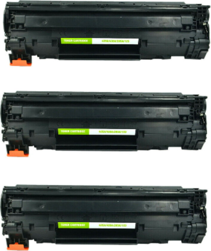 HP 435A/436A/285A BK combo pack 3 stk Toner - Kompatibel - Svart 6000 sider