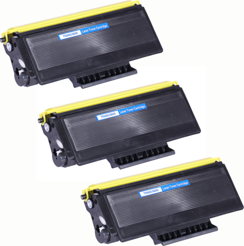 TN 460 BK combo pack 3 stk Toner - Kompatibel - Svart 18000 sider