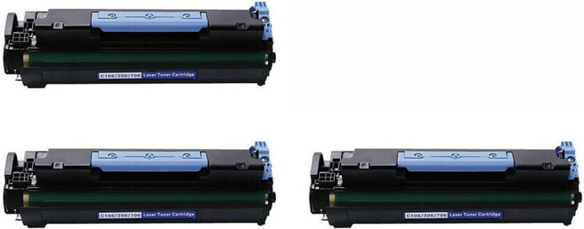 CRG106/306/706 BK combo pack 3 stk Toner - 0264B002 Kompatibel - Svart 15000 sider