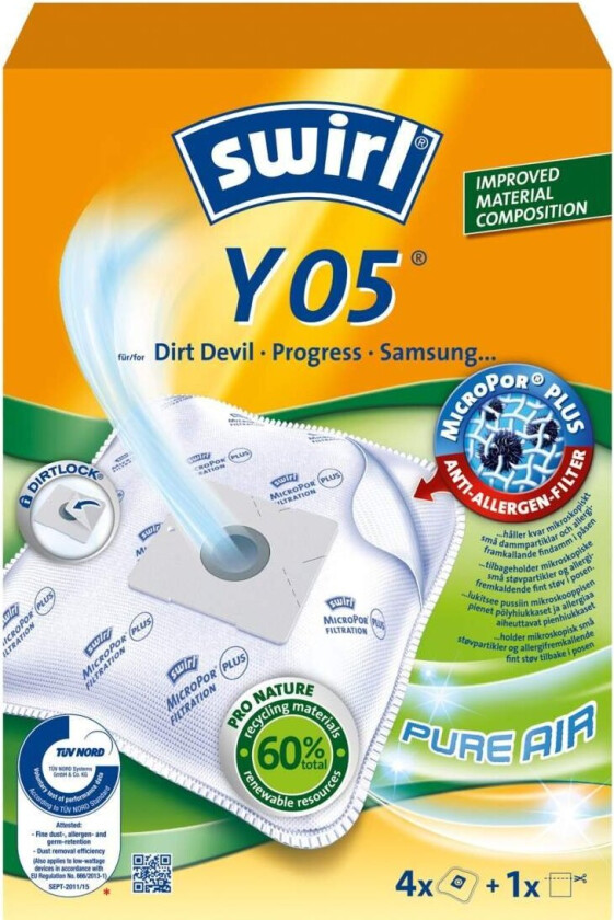 Dammsugarpåsar Y05 OBS 3X4ST