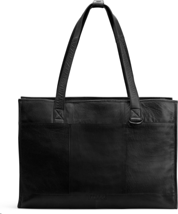 Clara XL hundeveske, 48x48x33 cm, skinn, sort