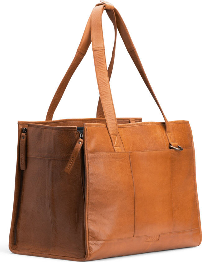 Clara XL hundeveske, 48x48x33 cm, skinn, whisky