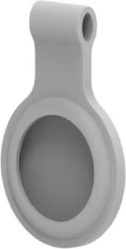 SERO AirTag silikondeksel med nøkkelring / karabinkrok, grå