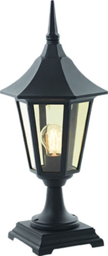 Bergen Portstolpe Sort 1x60W E27 H:550mm B:250mm - 3103191066