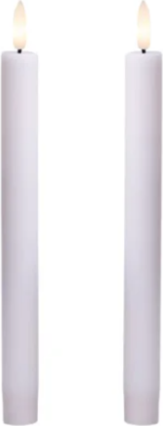 Cozzy kronelys, 3D flamme, 22,2 cm, hvit, 2 stk (brukes med fjernkontroll)