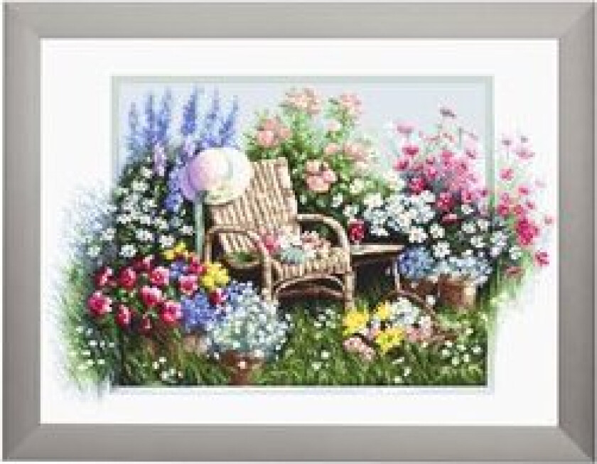 Broderipakke Bilde Blomstrende hage