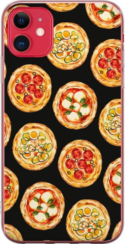 Mobildeksel til Apple iPhone 11 med Pizza motiv