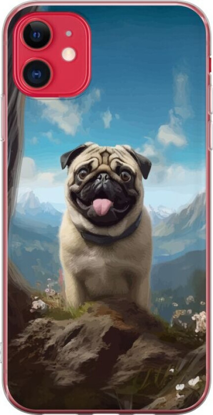 Mobildeksel til Apple iPhone 11 med Glad Hund motiv