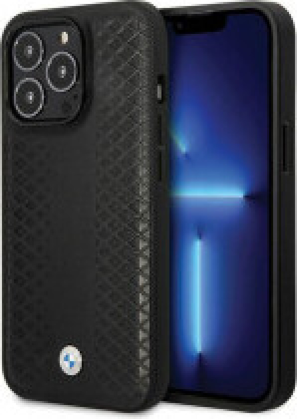 BMW Leather Diamond Pattern - Deksel til iPhone 14 Pro