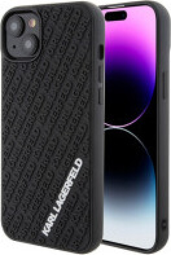 Karl Lagerfeld 3D Rubber Multi Logo - Deksel til iPhone 15 Plus