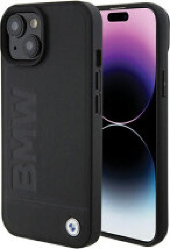 BMW Leather Hot Stamp - Deksel til iPhone 15 Plus