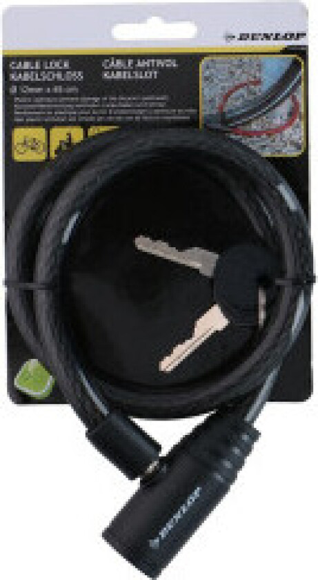 Dunlop - Spiralnøkkel sykkellås 65 cm