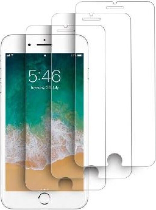 3-pakke Haweel herdet glass skjermbeskytter til iPhone 6/7/8 Plus.