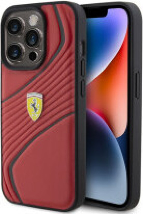 Ferrari Twist Metal Logo - Deksel til iPhone 15 Pro