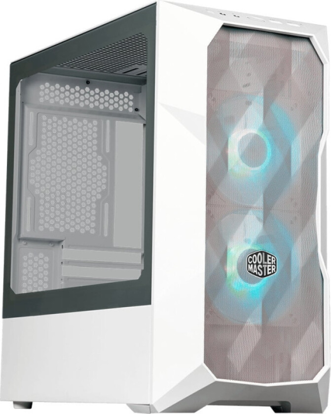 MasterBox TD300 Mesh Mini Micro-ATX-kabinett med vindu, hvit