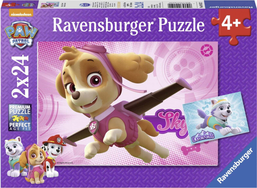 Puslespill 2X24 Paw Patrol Skye & Eve