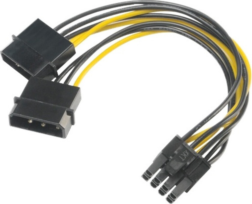 Bilde av 4pin Molex to 6+2pin PCIe adapter