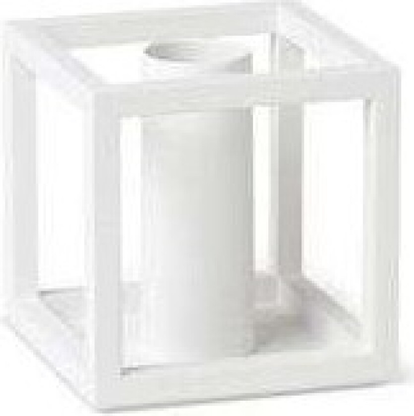 Kubus 1 lysestake hvit