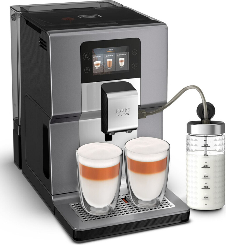 EA875E Intuition Preference+ Helautomatisk kaffetrakter - 3L, 10 kopper, 1450W - SÃ¸lv/grÃ¥