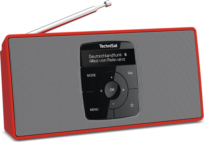 Technisat DigitRadio 2 S DAB/FM Radio (10 timer) Rød/Sølv