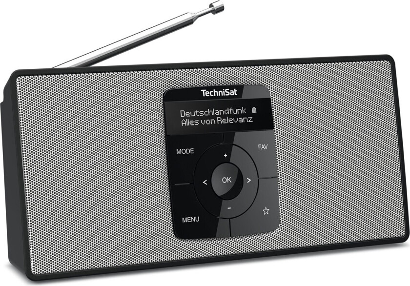 Technisat DigitRadio 2 S DAB/FM Radio (10 timer) Svart/Hvit