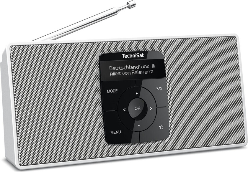 Technisat DigitRadio 2 S DAB/FM-radio (10 timer) Hvit/Hvit