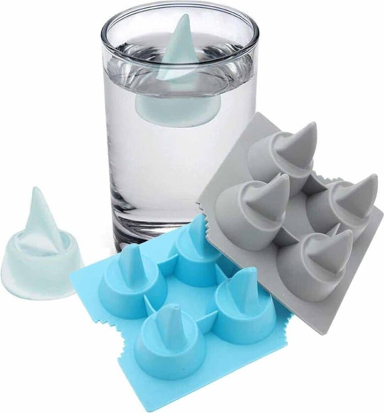Cube 2-pack isform Shark Fin Shark Ice Cubes er isbitform silikon