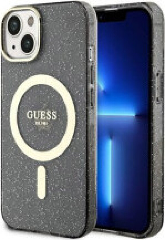 Guess Glitter Gold MagSafe - Deksel til iPhone 14 Plus