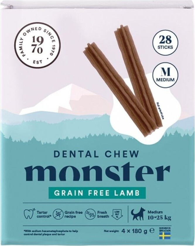 Monster Dog Dental Chew Lamb Medium (28pcs)