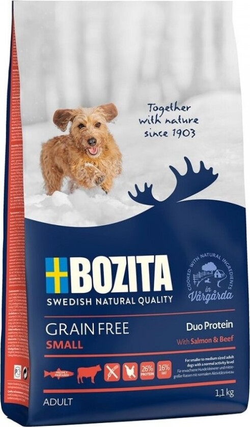 Bozita Grain Free Small Salmon & Beef (1,1kg)