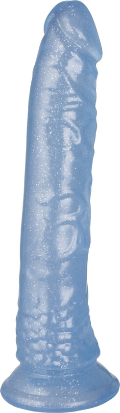 Baseks Glitter Blå Dildo 20,5 cm    - Blå