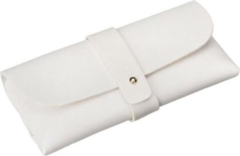 Tynn briller i PU -skinnhvit