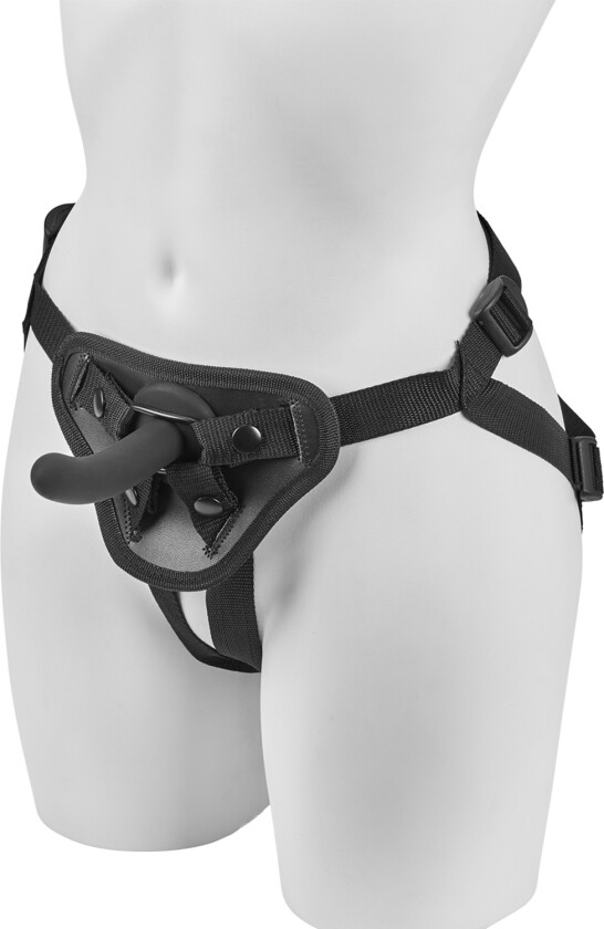 Unisex Strap-on Seletøy med Dildo - Svart