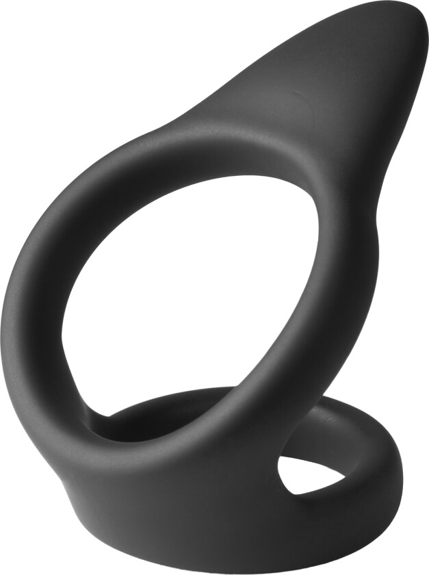 Twin Penisring i SIlikon - Svart