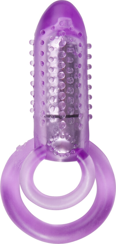 Baseks Vibrerende Dobbel Penisring til Par - Lilla