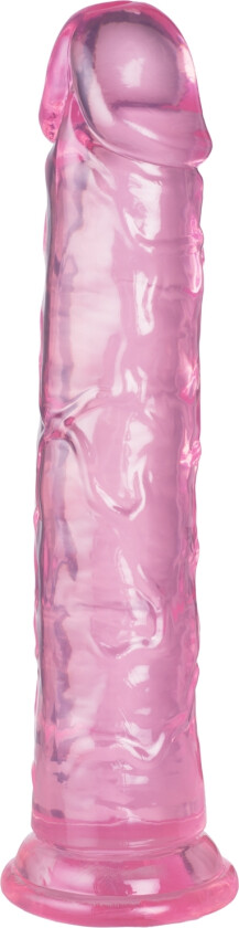 Baseks Jellies Realistisk Sugekoppdildo 21 cm - Lyserosa