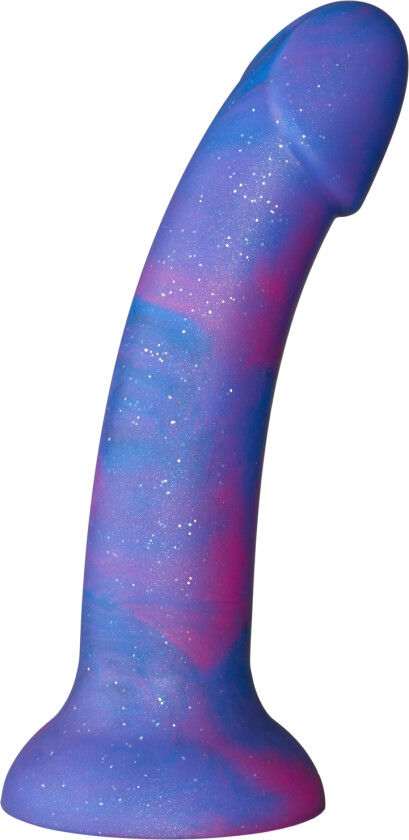 Blue Galaxy Silikondildo 18 cm - Blå