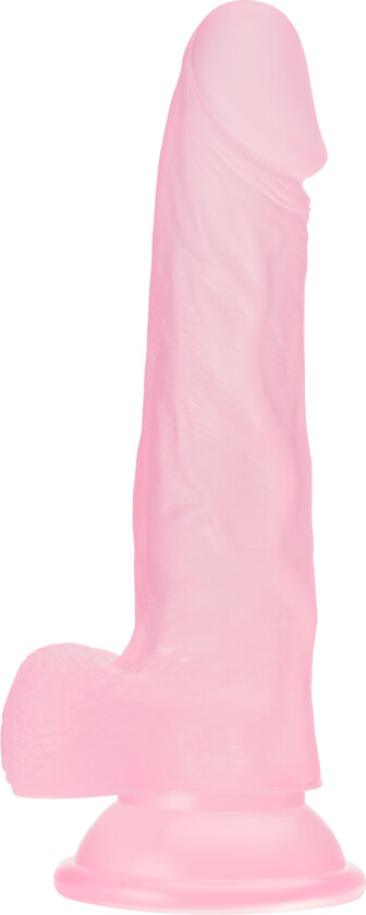 Jellies Realistisk Dildo med Sugekopp 19 cm   - Lyserosa