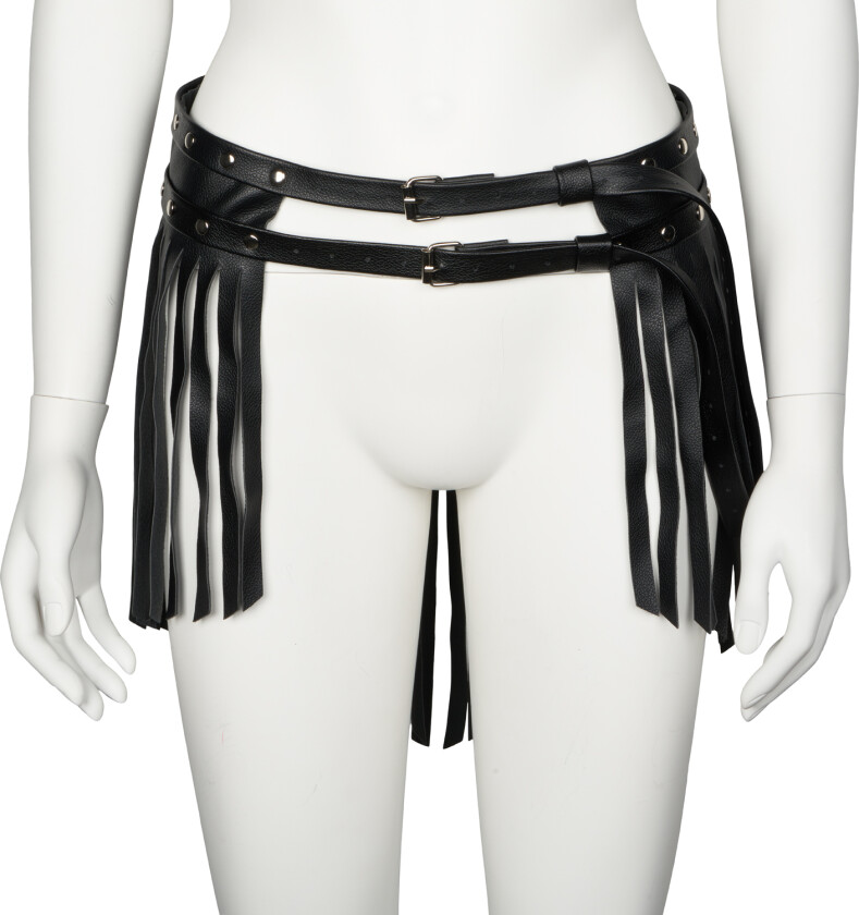 Soft Imitation Leather Skirt - Svart - One Size