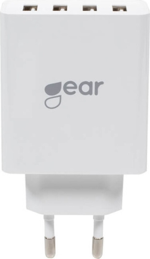 Charger 220V 4xUSB-A 5A/25W White